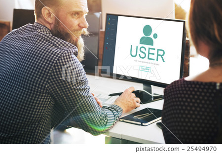 Stock Photo: User Account Profile Social Network Concept