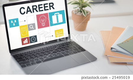 Career Business Chart Bulb Graphic Concept 25495019
