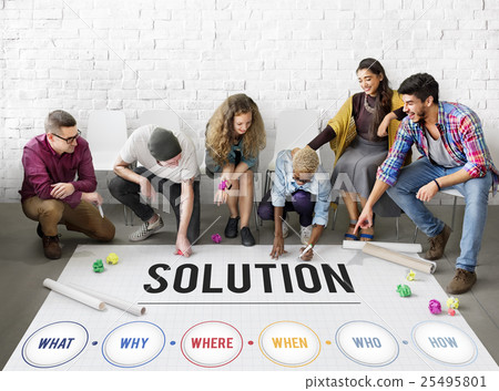 Solution Problem Solving Share Ideas Concept 25495801