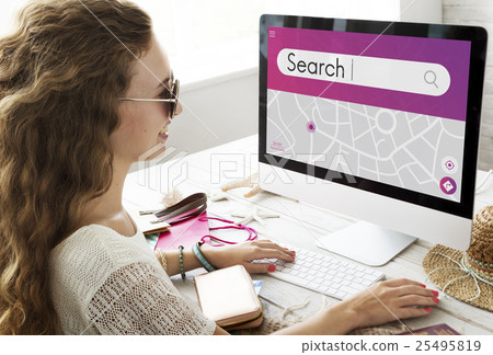Search Destination Way Map Concept 25495819