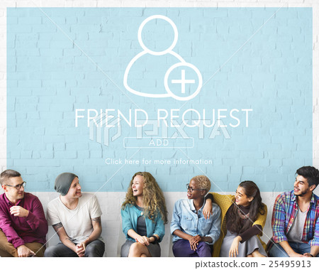Add Friends Social Media Graphic Concept 25495913