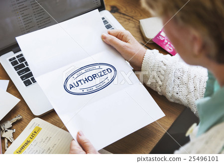 Authorized Allowance Permission Permit Approve Concept 25496101
