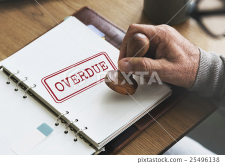 Overdue Outstanding Transaction Unpaid Paying Concept 25496138