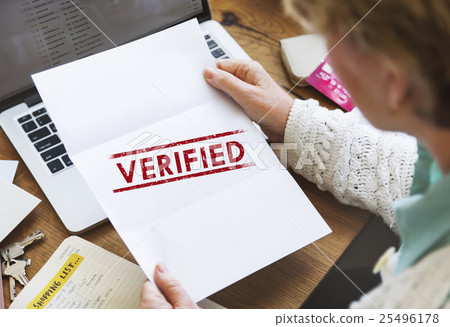 Verified Certified Affirm Authorised Approve Concept 25496178