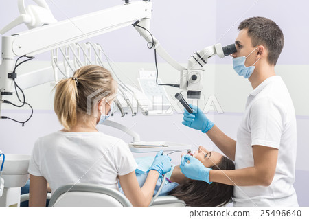 Woman at dentist's office 25496640