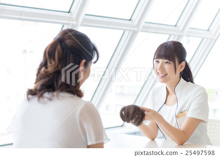 Young lady, Hair care counseling 25497598