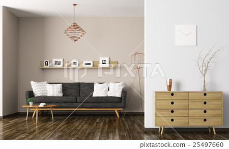 Modern living room interior 3d rendering 25497660