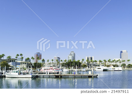 Rainbow harbor and skyscraper in California Long Beach 25497911