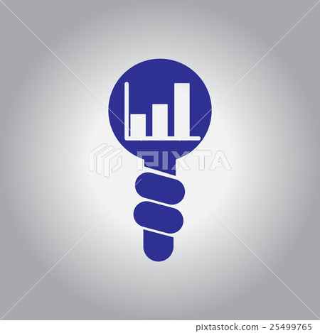 Vector illustration in flat design of column chart 25499765