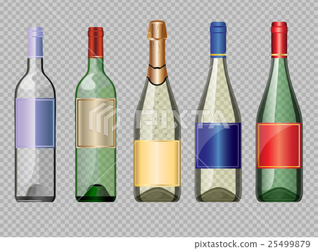 Vector set of colored transparent glass alcohol Vector set of colored transparent glass alcohol 25499879