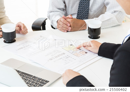 與一家房地產公司的企業談話，當看平面圖時 25500402