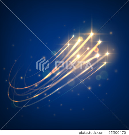 Seamless pattern of shooting stars on blue sky 25500470