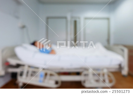 patient sleep on bed, image blur hospital 25501273