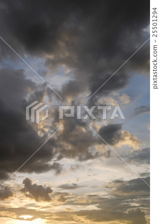 black cloud on sunset dramatic dark sky background 25501294