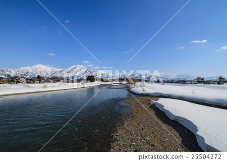 Scenery of the Uonogawa in the early spring seen from Taisou Bridge 25504272