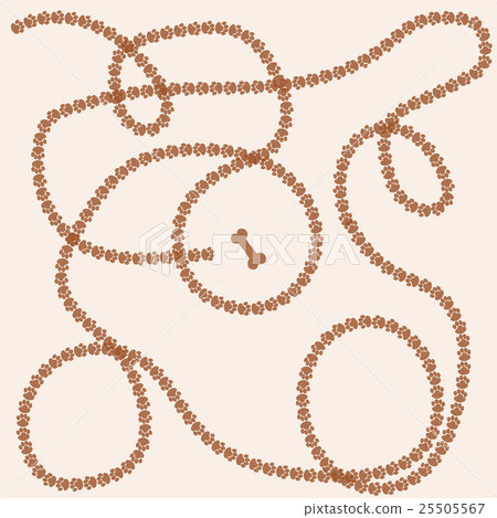 Trace of dogs leading to dog bones 25505567