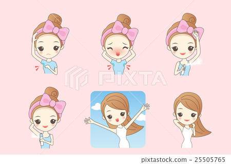 woman applying deodorant on underarm woman applying deodorant on underarm 25505765