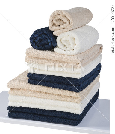ream of terry towels isolated on white background 25506222