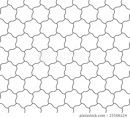 Seamless background of curved hexagons 25506224