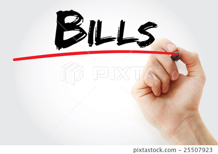 Hand writing Bills with marker Hand writing Bills with marker 25507923