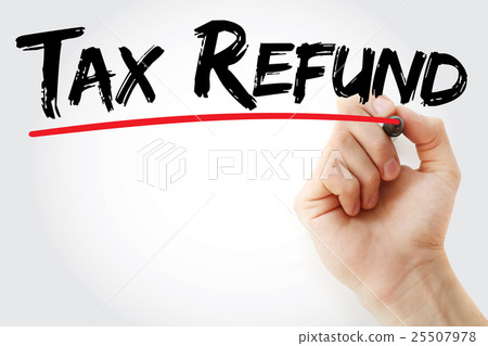 Hand writing Tax Refund with marker Hand writing Tax Refund with marker 25507978