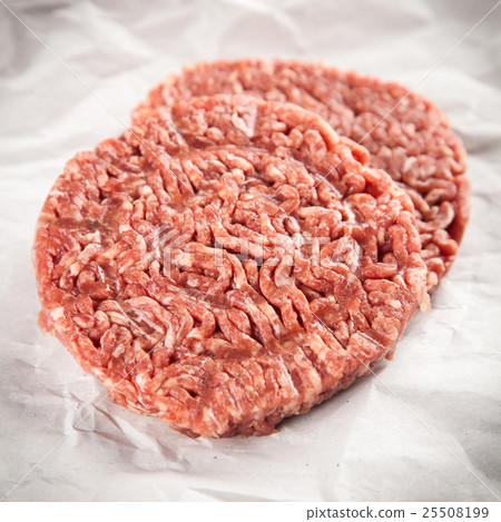 Minced beef for burgers 25508199