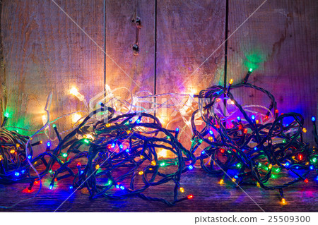 Christmas multicolored lights 25509300