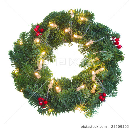 Christmas glowing wreath Christmas glowing wreath 25509303