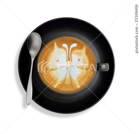 Latte art , coffee isolated on white background Latte art , coffee isolated on white background 25509406
