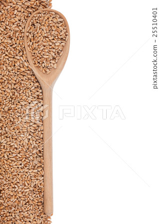 wheat with a wooden spoon 25510401