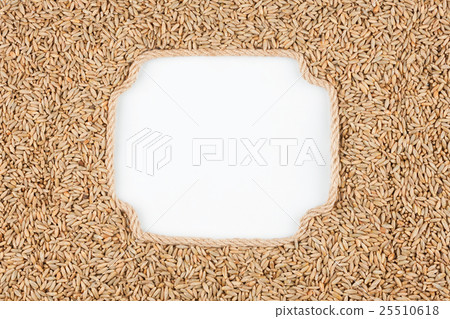 Figured frame made of rope with rye grains Figured frame made of rope with rye grains 25510618