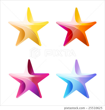 Set of Colorful stars stripped color. Set of Colorful stars stripped color. 25510625
