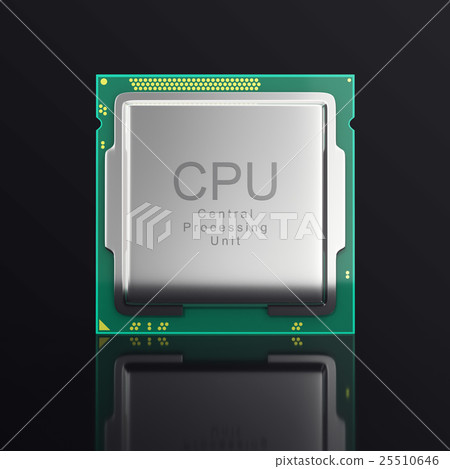 3d illustration modern multicore CPU on black 3d illustration modern multicore CPU on black 25510646