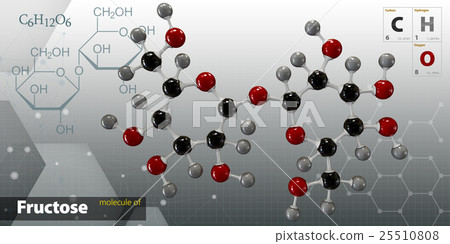 Illustration of Lactose Molecule isolated gray Illustration of Lactose Molecule isolated gray 25510808