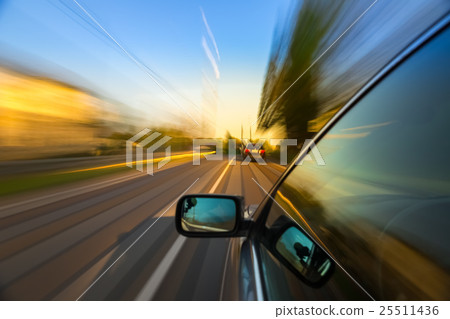 Car ride on road Car ride on road 25511436