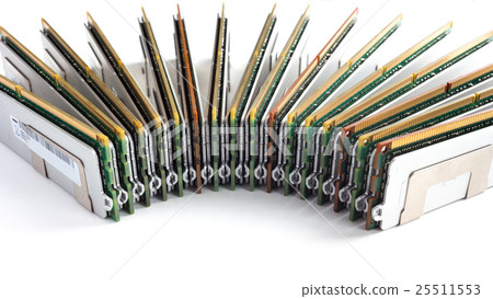 Memory modules isolated on the white background Memory modules isolated on the white background 25511553