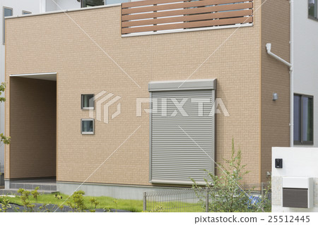 House exterior and first floor security shutter shutter shutter 25512445