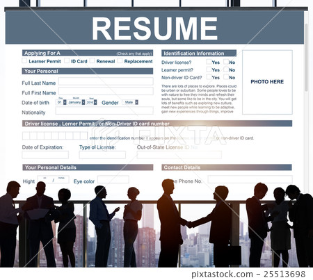 Resume Application Employment Form Concept 25513698