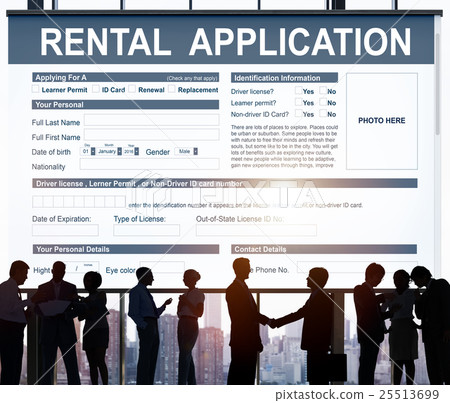 Rental Application Form Financial Concept 25513699