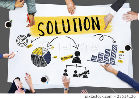 Solution Strategy Planning Branding Chart Concept Solution Strategy Planning Branding Chart Concept 25514126