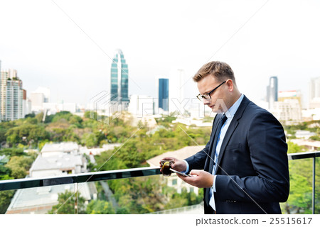 Businessman Working Connecting Smart Phone Concept 25515617