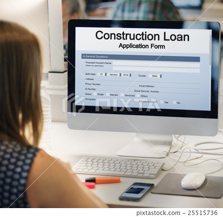 Construction Loan Application Form Concept Construction Loan Application Form Concept 25515736