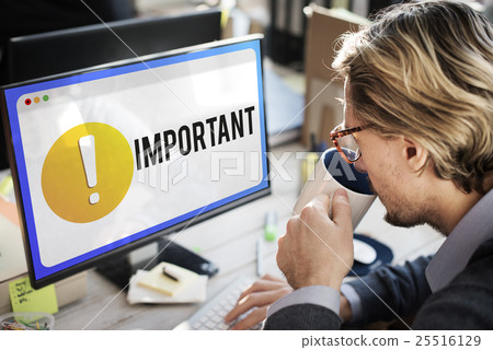 Important Notification Alert Exclamation Point Concept 25516129