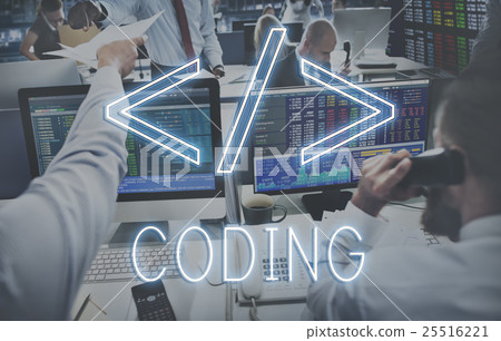 Computer Code HTML Symbol Graphic Concept 25516221