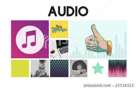Media Player Audio Entertainment Streaming Concept Media Player Audio Entertainment Streaming Concept 25516323