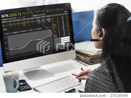 Stock Exchange Trading Forex Finance Graphic Concept 25516593