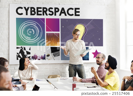 Cyberspace Technology Network Concept 25517406