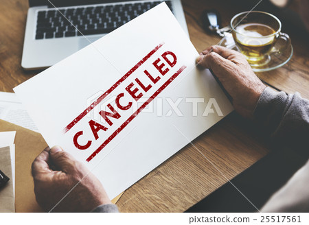 Delayed Banned Cancelled Denied Stamp Label Mark Concept 25517561