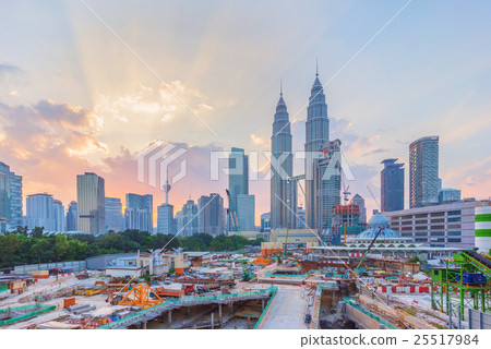 Sunset over Kuala Lumpur skyline Sunset over Kuala Lumpur skyline 25517984
