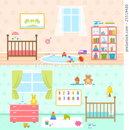 Set Playrooms for Kids. Baby Rooms Interior 25519480